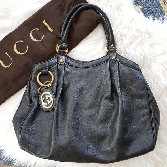 Gucci Handbags - 🛍💥Gucci Medium Black Guccissima Sukey💥🛍